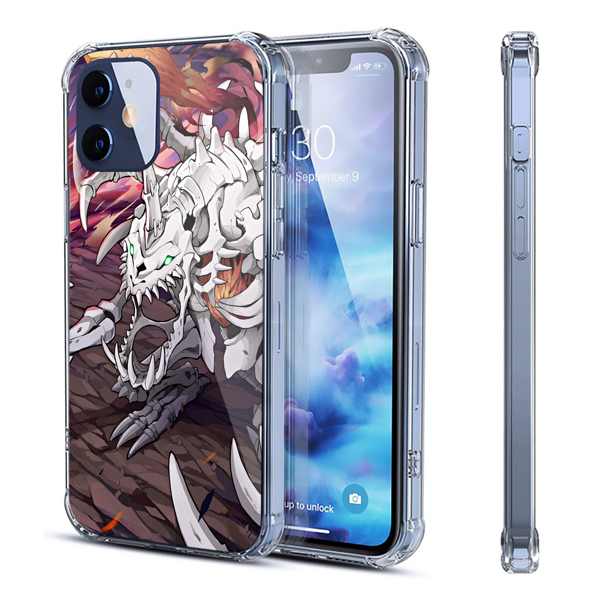 （画像用） Digimon デジタルモンスター/デジモン 【iPhone 12シリーズ対応】透明スマホケース（クリアソフトケース）